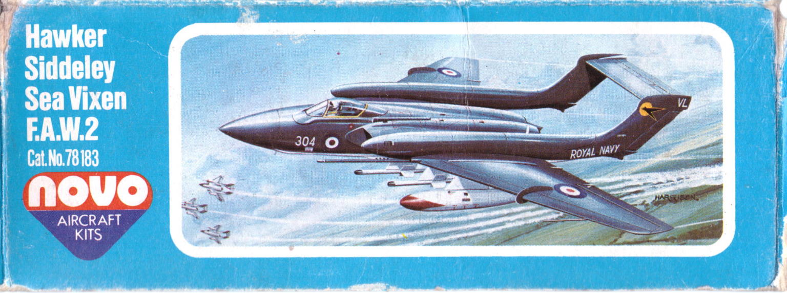Сторона коробки NOVO F409 Hawker Siddeley Sea Vixen FAW.Mk.2 Strike Fighter, NOVO Toys Ltd Cat.No.78054